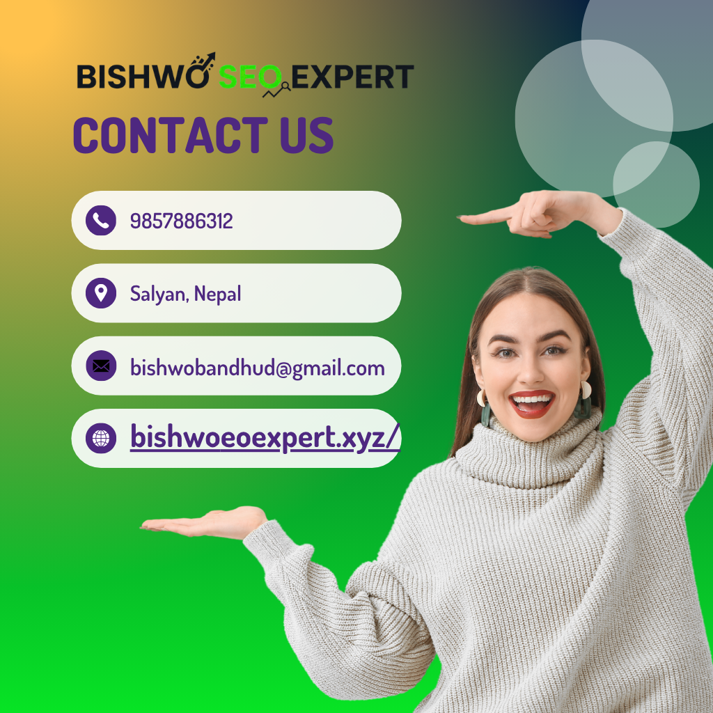 Contact SEO expert in Nepal – Bishwo SEO Expert contact page illustration